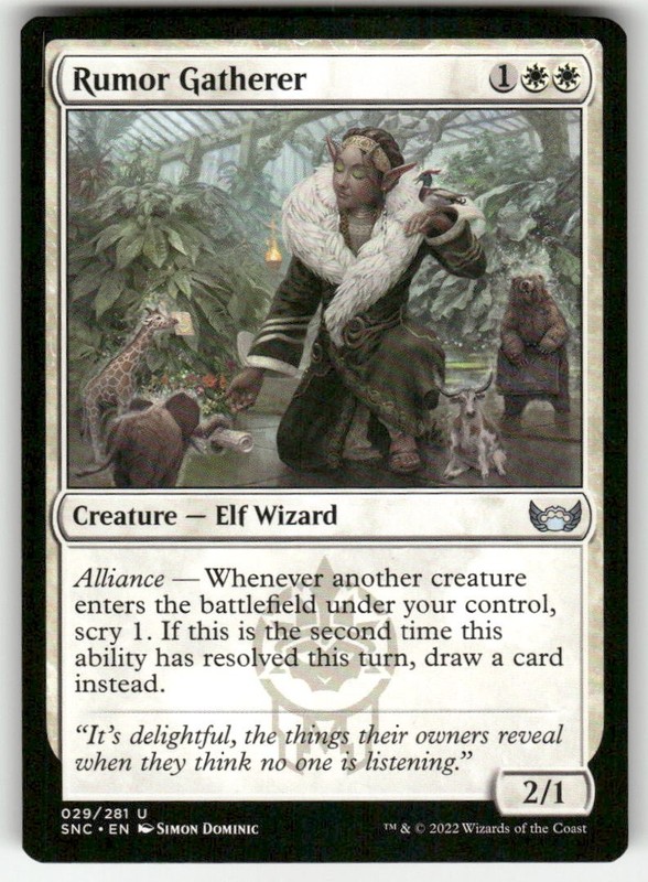 Rumor Gatherer 29 UC Streets of New Capenna NM Magic: The Gathering