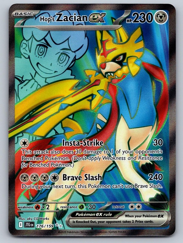 Hop’s Zacian ex 176/159 Ultra Rare Journey Together Near Mint