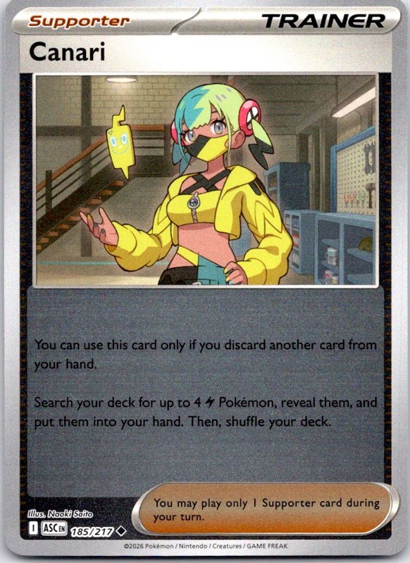 Canari Reverse Holo Uncommon ME: Ascended Heroes 185/217 NM