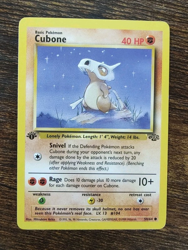 Pokemon Jungle 1st Edition Cubone 50/64 Non Holo LP