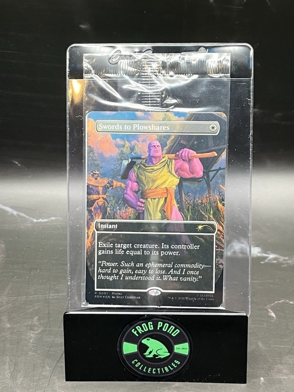 Swords to Plowshares Marvel Thanos PSA Promo Magic the Gathering P 0001 – Sealed
