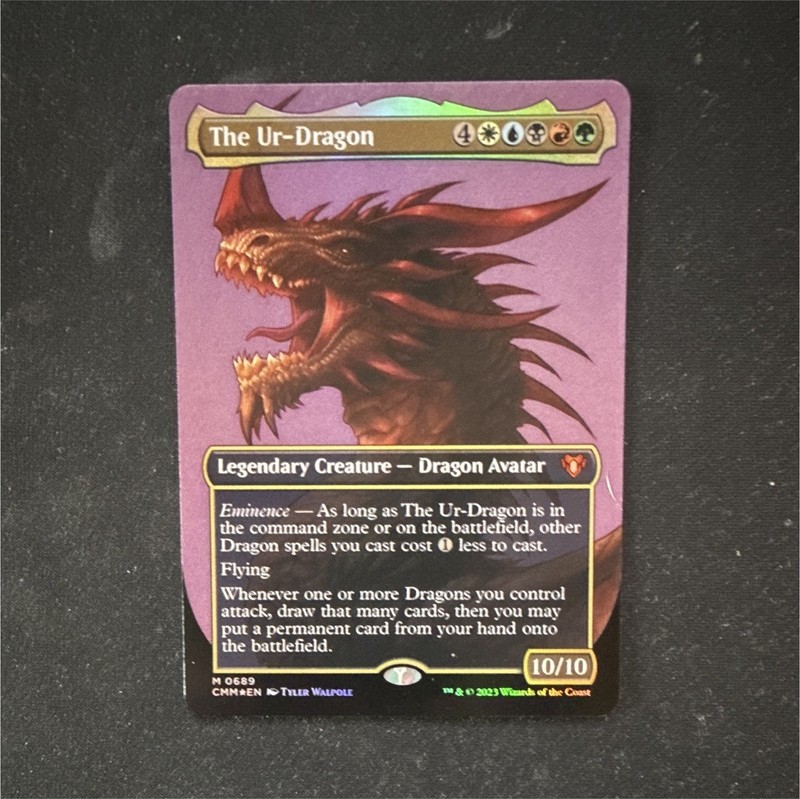 MTG The Ur-Dragon CMM Mythic Borderless Foil EN (NM)