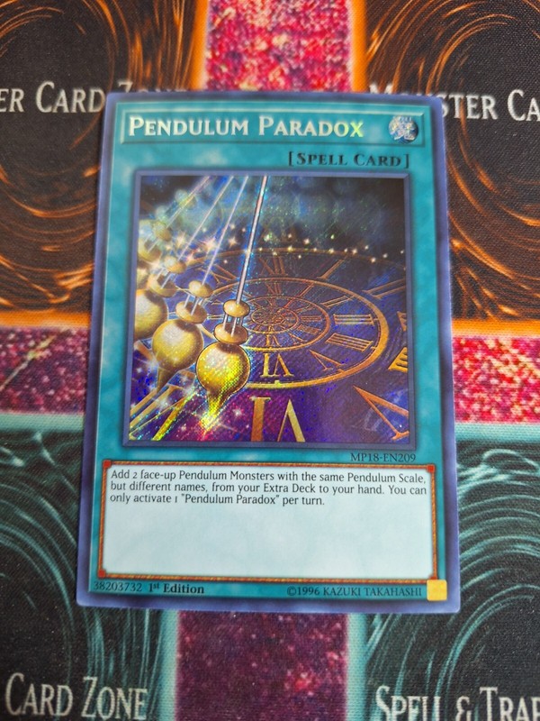 Yu-Gi-Oh! TCG Pendulum Paradox MP18-EN209 Secret Rare 1st Edition Near Mint a1/
