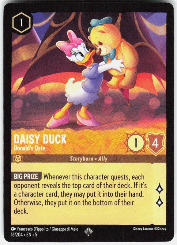 Daisy Duck – Donald’s Date Super Rare Shimmering Skies 16/204 NM