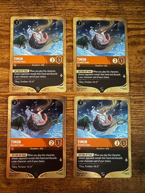 Lorcana Winterspell – Timon Snowball Swiper 32/P3 Promo