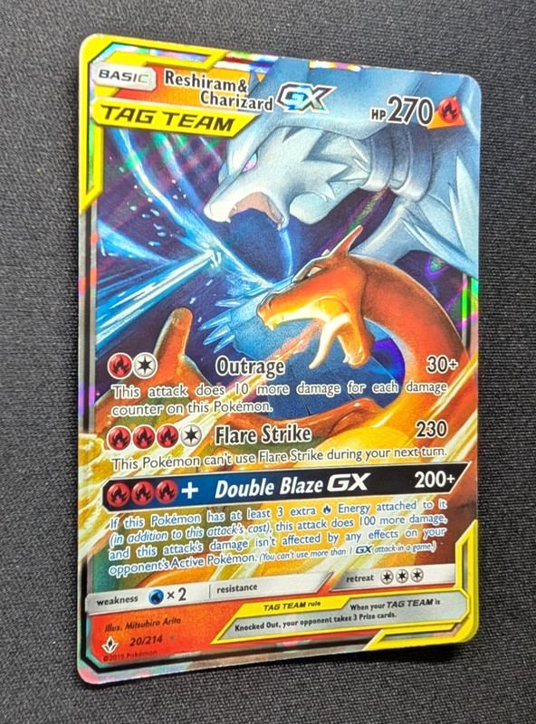 Reshiram & Charizard-GX 20/214 Unbroken Bonds Rare Holo GX gallery