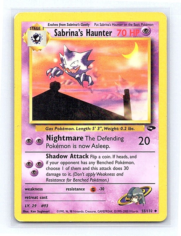 Sabrina’s Haunter Unlimited 055/132 Gym Challenge Uncommon LP