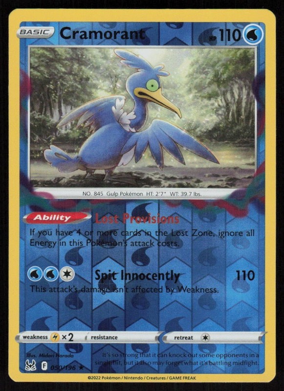 Cramorant 050/196 Reverse Holo Lost Origin Pokemon TCG Near Mint