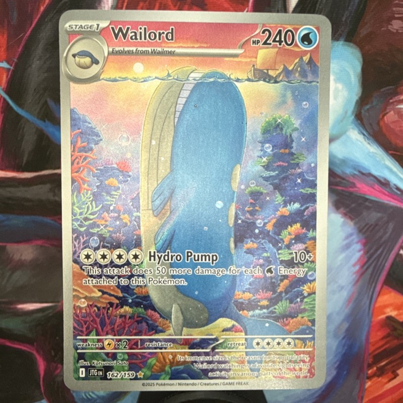 Wailord Illustration Rare Full Art SV04 Paradox Rift 162/159 240 HP Hydro Pump