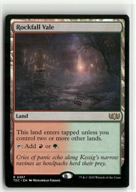 Rockfall Vale Commander Tarkir Dragonstorm MTG NM