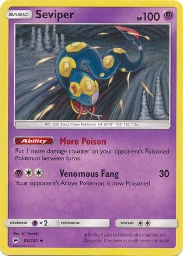 Seviper – 50/147 – Uncommon – Heavily Played