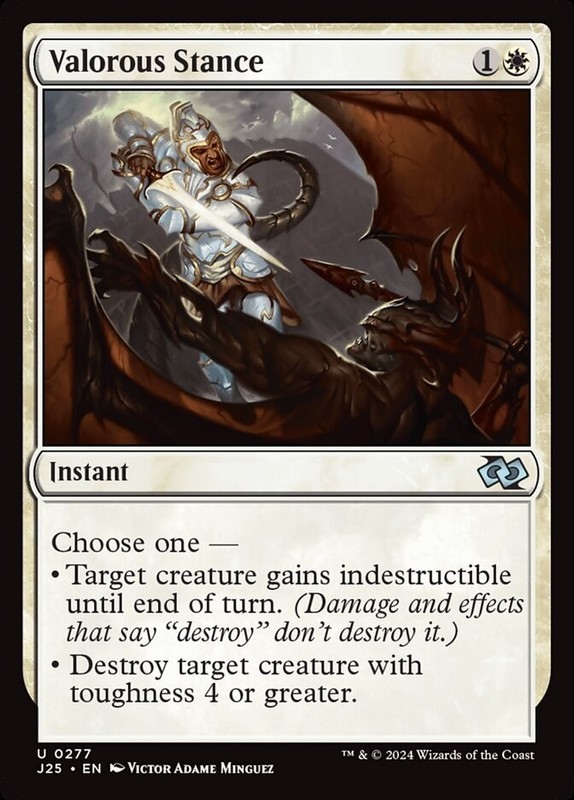 (x4) Valorous Stance 0277 Play Set Uncommon Foundations Jumpstart MTG NM