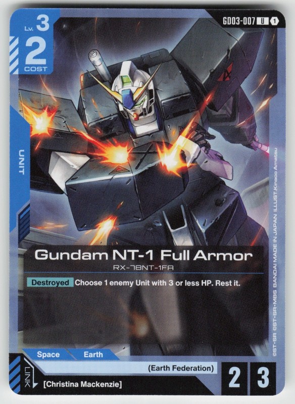 Gundam NT-1 Full Armor Uncommon Steel Requiem GD03-007 NM