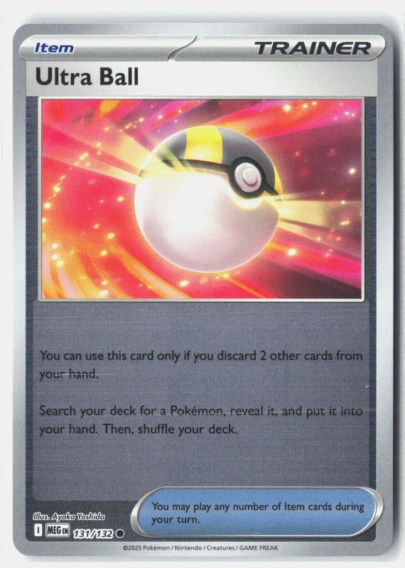 Ultra Ball Common Reverse Holo ME01: Mega Evolution 131/132 NM Suwama Chiaki