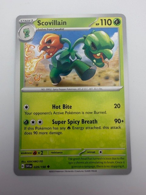 #029/198 Scovillain Normal Uncommon – Pokémon Scarlet & Violet English NM