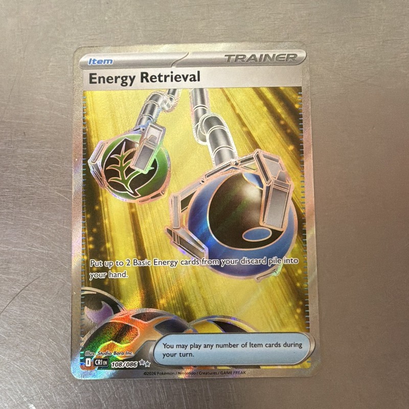 The Pokémon Company Energy Retrieval 108/086 Chaos Rising Secret Rare Holo EN