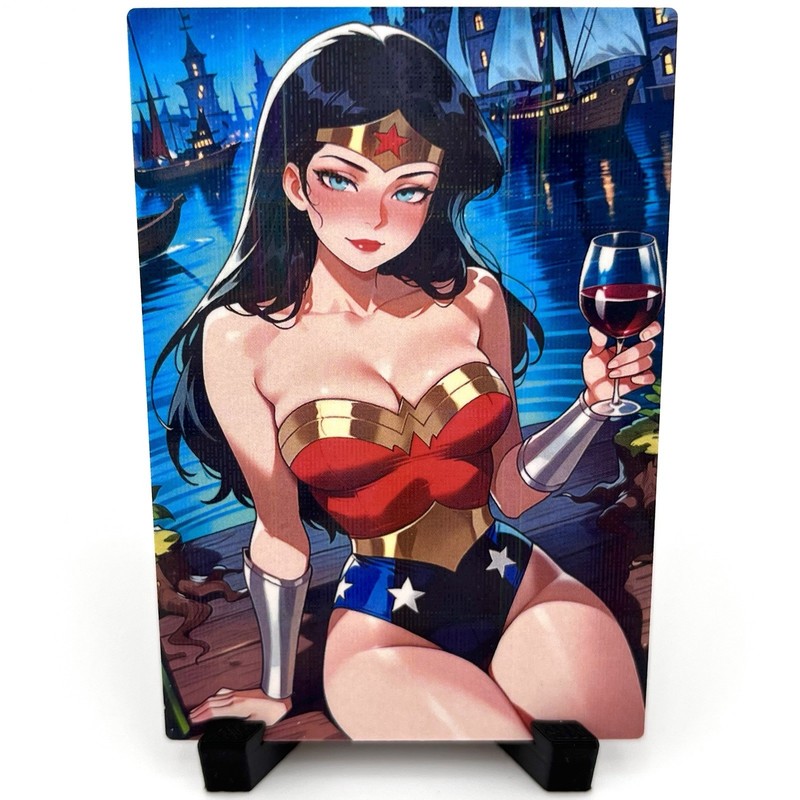 Wonder Woman Sexy Hot Anime Waifu Girl Doujin Lewd Goddess Story Holo Art Card