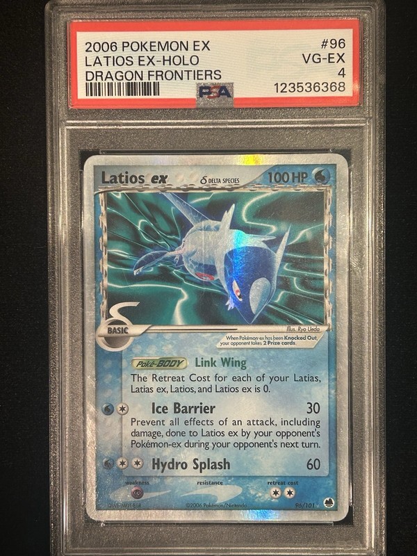 2006 POKEMON EX DRAGON FRONTIERS #96 LATIOS EX-HOLO DRAGON FRONTIERS PSA 4