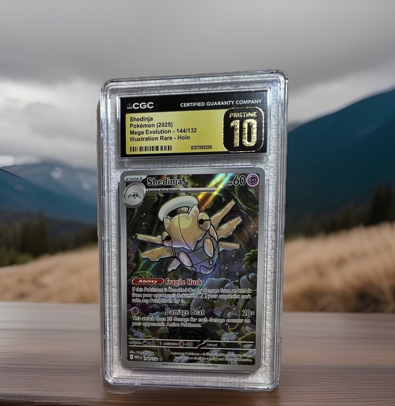 Pokemon Shedinja CGC Pristine 10 2025 ME01 Illustration Rare Holo EN 144/132