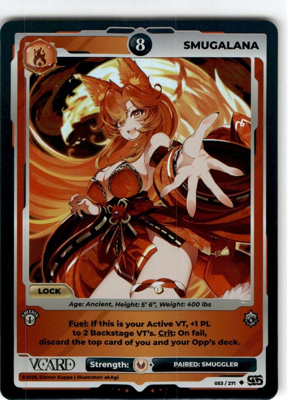 VCard Divine Chaos First Edition 8 Holo Foil Smugalana