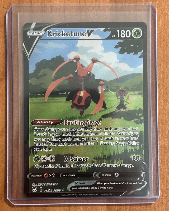 Pokemon TCG Kricketune V TG12/TG30 SWSH12 NM