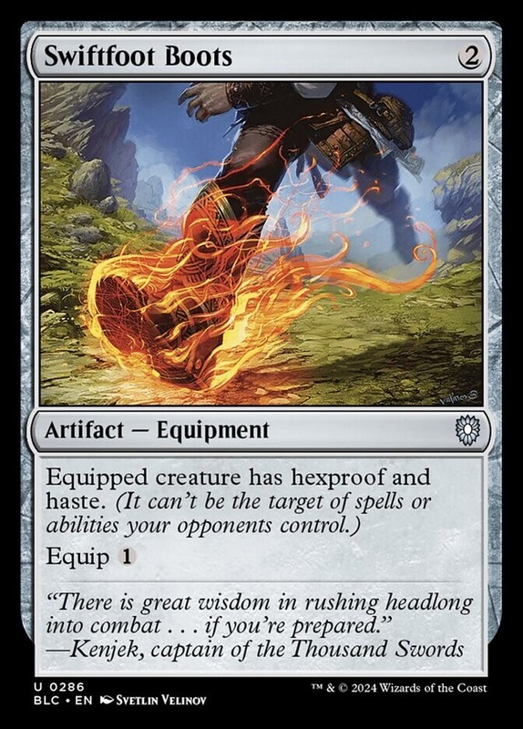 Swiftfoot Boots 0286 Uncommon Non Foil Bloomburrow Commander MTG NM