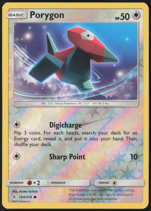 Porygon (154) SM – Unbroken Bonds Reverse Holo 154/214