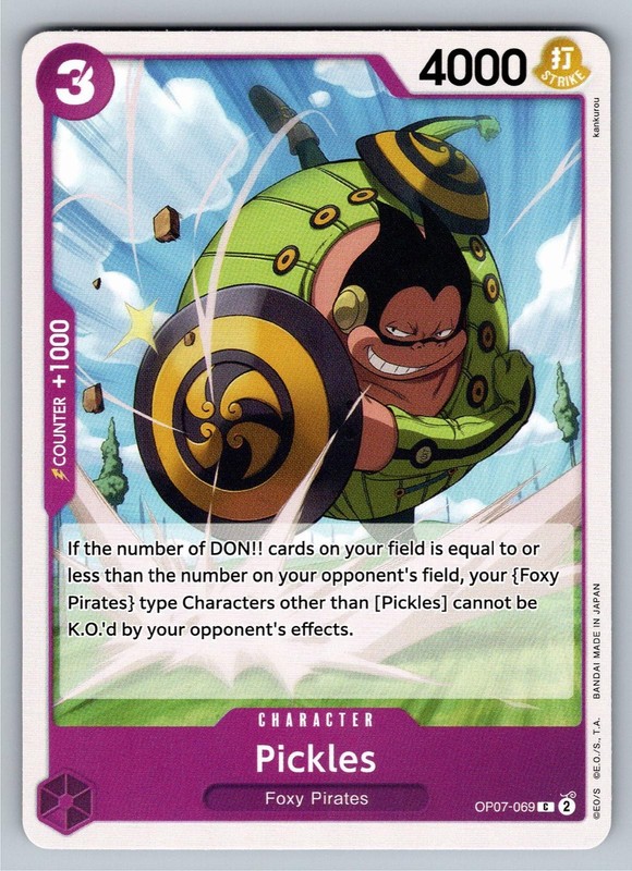Pickles OP07-069 Common 500 Years in the Future One Piece Near Mint