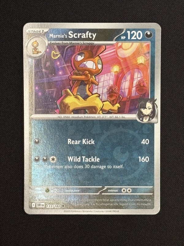 Scrafty Reverse Holo Uncommon from SV: Paldean Fates 061/091 in NM condition