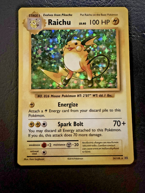 Raichu (36/108) – XY: Evolutions Holo Rare – Pokemon Card