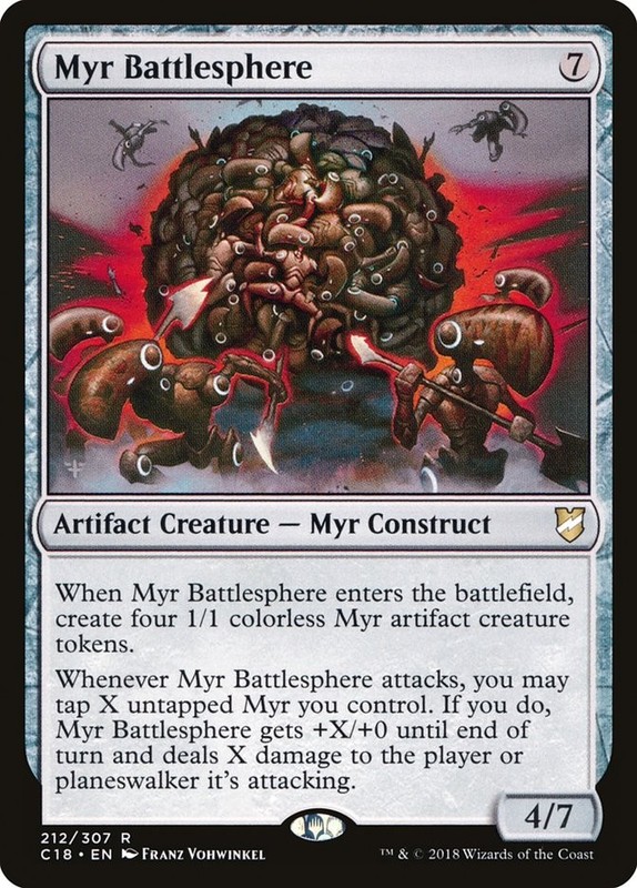 Myr Battlesphere 212 NM Commander 2018 MTG
