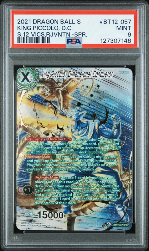 Dragon Ball Super King Piccolo, Dimensional Conqueror SPR BT12-057 PSA 9