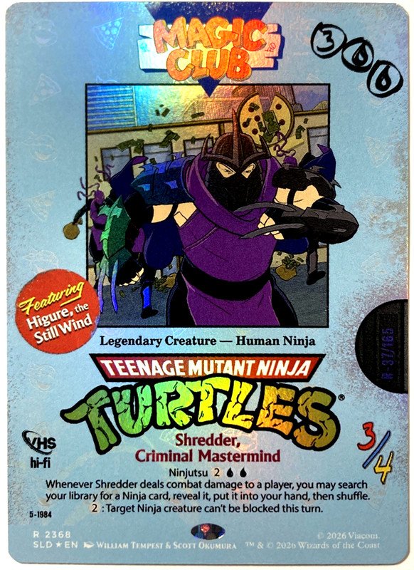MTG Shredder, Criminal Mastermind (Foil) Secret Lair x TMNT VHS Villains 2368 NM