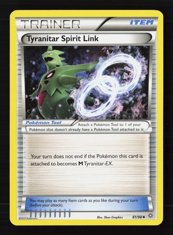 Tyranitar Spirit Link 81/98 Regular Pokemon TCG XY – Ancient Origins MP