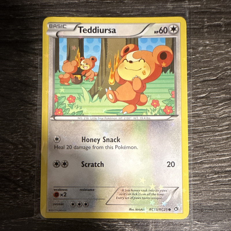 Pokémon Teddiursa RC15/RC25 Legendary Treasures Reverse Holo English 2013 60 HP