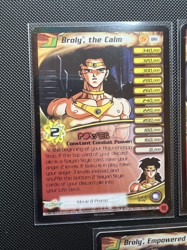 Dragon Ball Z DBZ CCG BR1 BR2 BR3 Broly Movie The Calm 2003 Set gallery