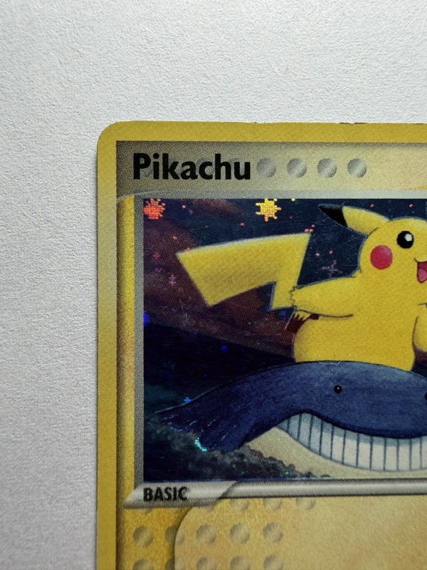 2007 Pokémon Pikachu 12/17 Holo POP Series 5 Inverted Back Error SHIPS IN 1 DAY gallery