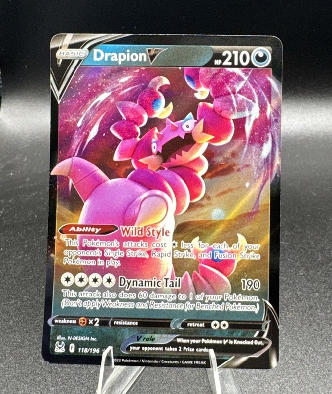 Drapion V 118/196 V Rare Holo Lost Origin