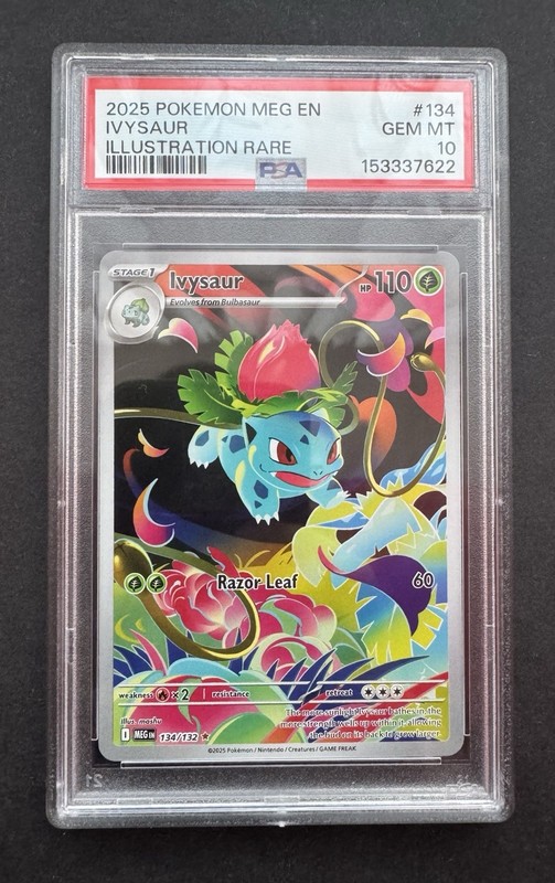 *PSA 10* Ivysaur 134/132 – Mega Evolution – Illustration Rare IR – Gem Mint Card