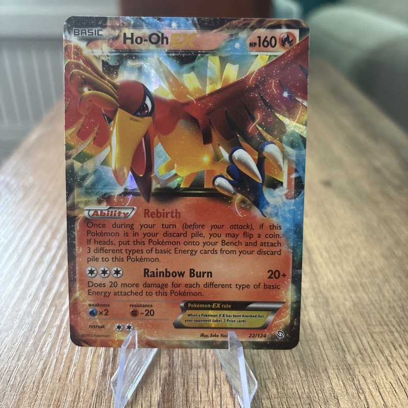 Pokemon – Ho-Oh Ex – 22/124 – Dragons Exalted Black & White Ultra Rare 2012 LP