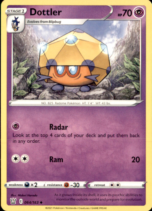 Dottler Uncommon SWSH05: Battle Styles 064/163 NM Midori Harada 2021
