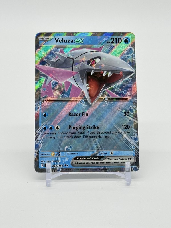 Veluza ex 043/159 Sv09: Journey Together Holo Rare Pokemon TCG NM
