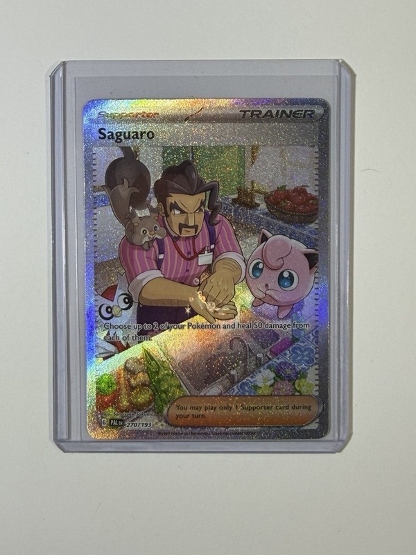 Pokémon Saguaro Full Art Trainer Supporter Illustration Rare Holo SV02 270/193