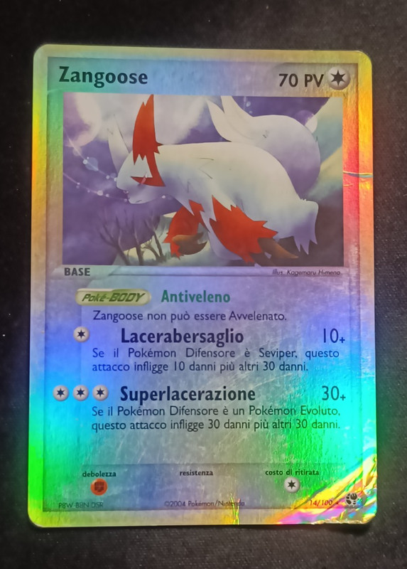 Pokemon Zangoose 14/100 Ex Sandstorm – Reverse Holo ITA PL Played