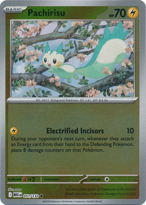Pachirisu – 051/132 – Reverse Holo – Pokemon Mega Evolution