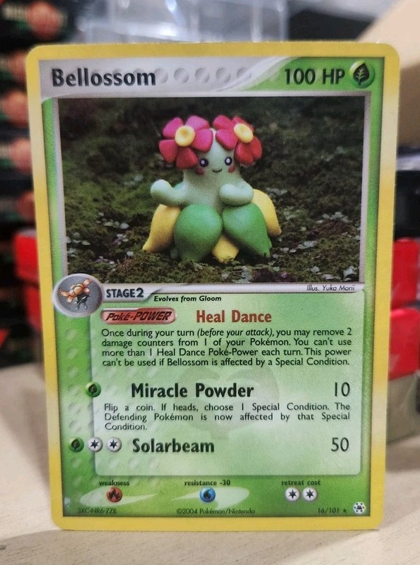 Pokémon TCG Bellossom 16/101 Hidden Legends Reverse Holo Rare LP/MP Yuka Morii