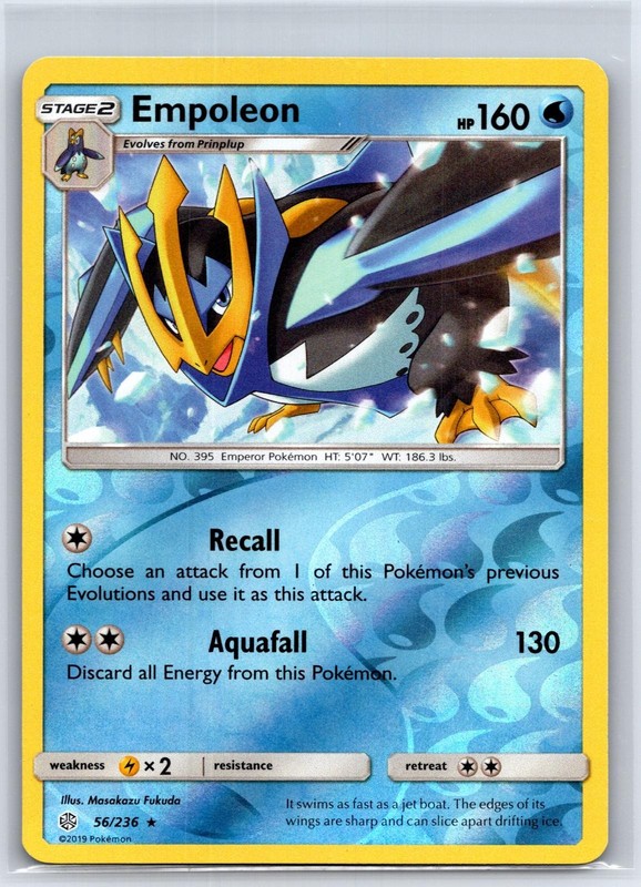 Empoleon 56/236 Rare Cosmic Eclipse Pokemon NM/M 609b-23