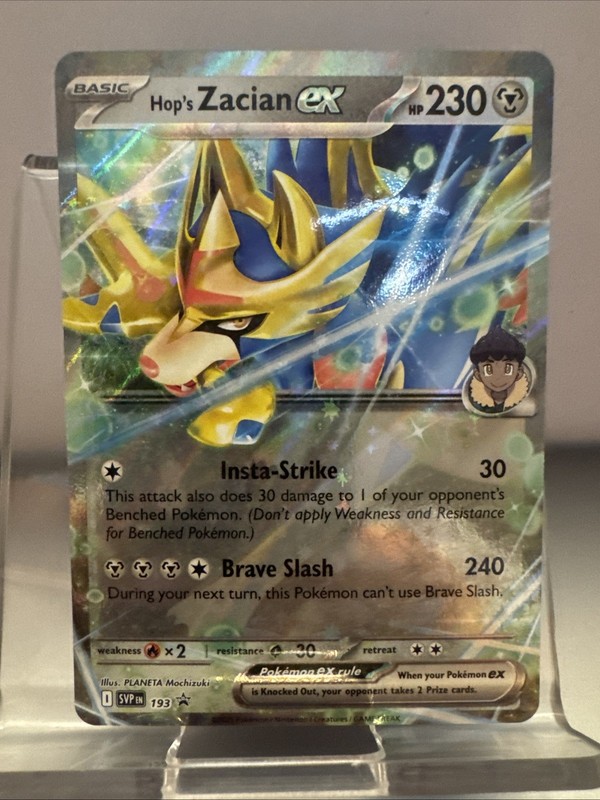 Hop’s Zacian ex SVP193 Sv: Scarlet & Violet Promo Cards Holo