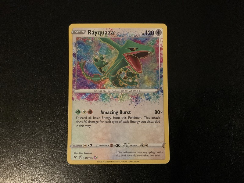 Pokemon TCG Rayquaza 138/185 Vivid Voltage Amazing Rare Holo English NM
