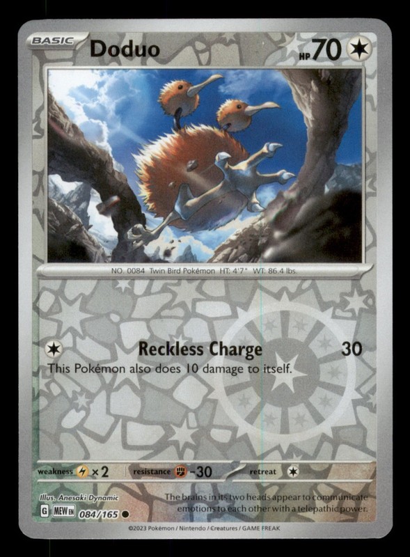 Doduo 084/165 SV: Scarlet & Violet 151 Reverse Holo Pokemon TCG -EN NM